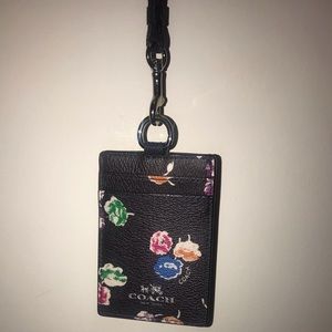 Coach key card holder lanyard. New!